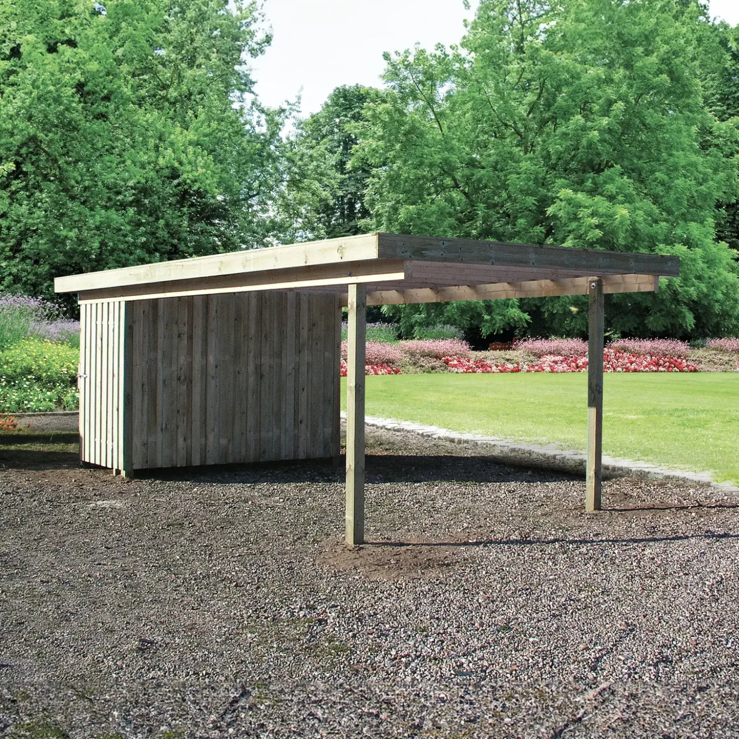 Erik carport med redskabsrum 320x604 cm - UDEN TAG