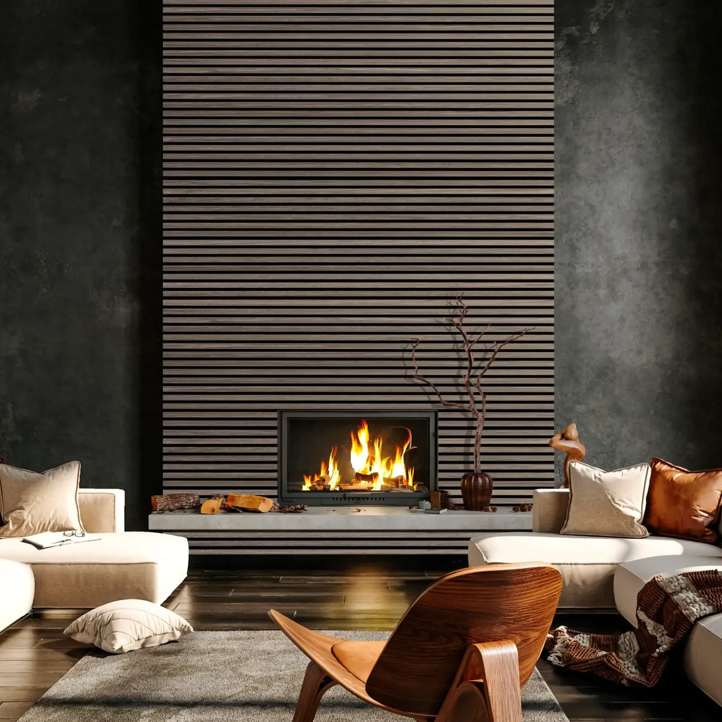 Fibrotech Premium akustikpanel 22x605x2440 mm grey oak