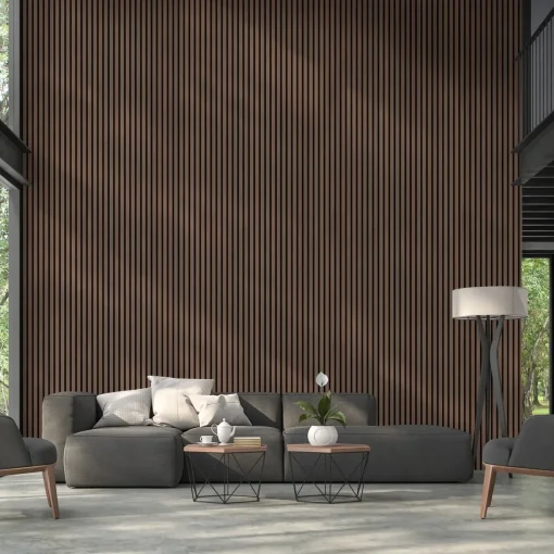 Fibrotech Premium akustikpanel 22x605x2440 mm walnut