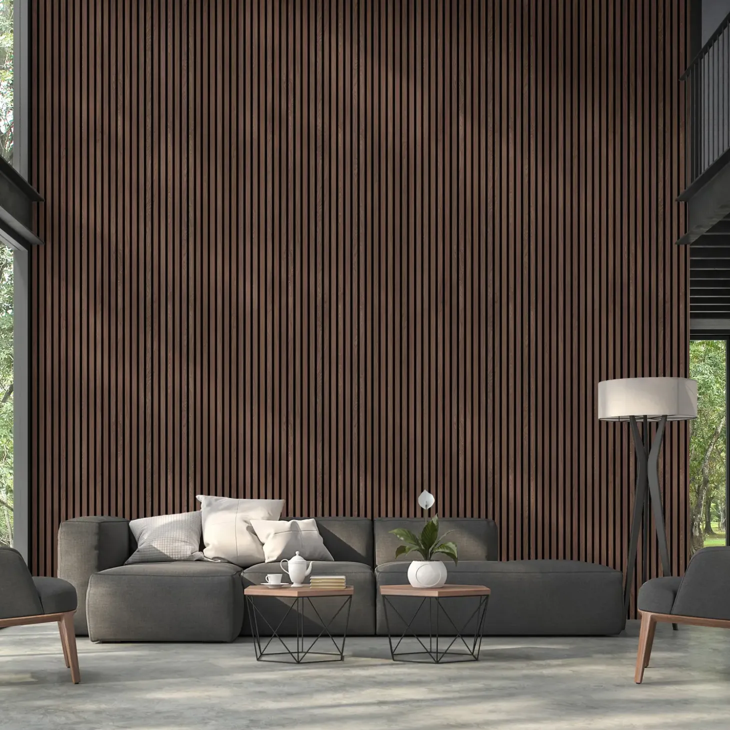 Fibrotech Premium akustikpanel 22x605x2440 mm smoked oak