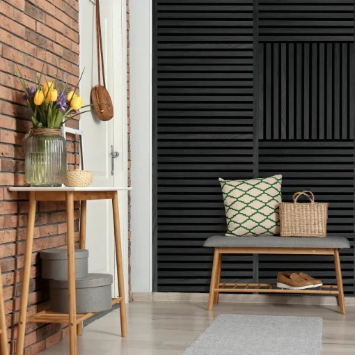 Fibrotech Square akustikpanel 22x520x520 mm black oak - pk á 2 stk.