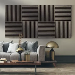 Fibrotech Square akustikpanel 22x520x520 mm grey oak - pk á 2 stk.