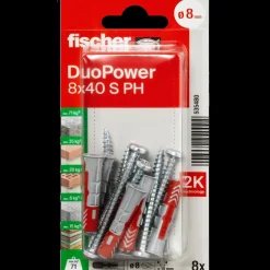 Fischer DuoPower universaldybel PH 8x40 mm 8 stk