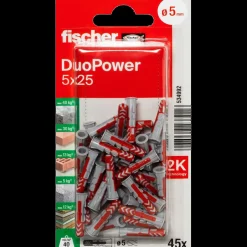 Fischer DuoPower universaldybel 5x25 mm 45 stk