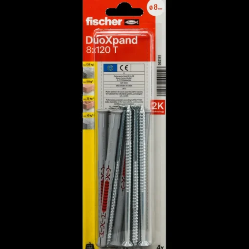 Fischer Duoxpand karmdyvel 8x80 elforzinket 4 stk