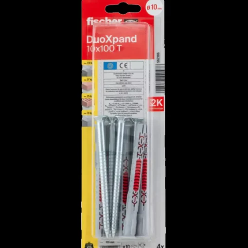 Fischer Duoxpand karmdyvel 10x100  4 stk elforzinket