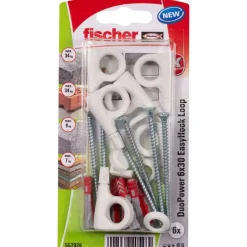 Fischer EasyHook Løkke DuoPower 6x30 mm 6 stk