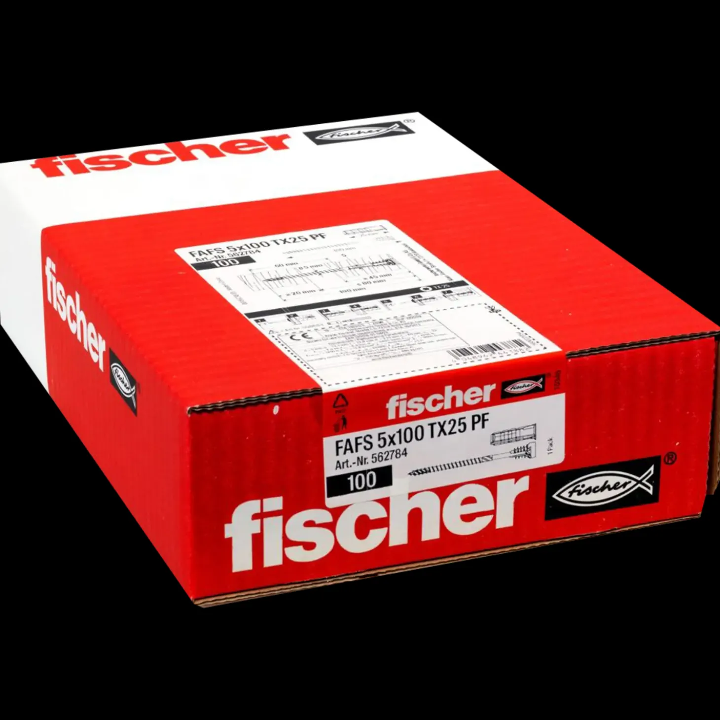 Fischer FAFS justerklips med skrue og dyvel 5x90 TX25 100 stk
