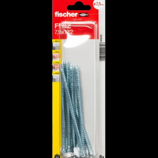 Fischer FFSZ karmskrue u/hoved 7,5x112 6 stk