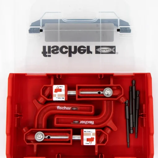 Fischer hiddenfast fixtainer med 2 guides inkl. bits