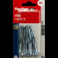 Fischer hulrumsmetaldyvel HM 5 x 52 mm med metrisk skrue SB-kort 4 stk