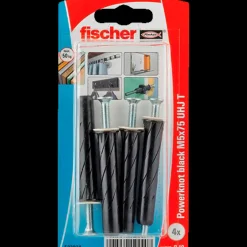 Fischer PowerKnot hulrumsdyvel - DIY PK Sort UHJ ST M5x75 4 stk