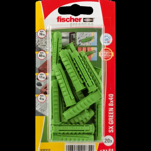 Fischer SX Green dyvel m/krave 8x40 mm 90 stk