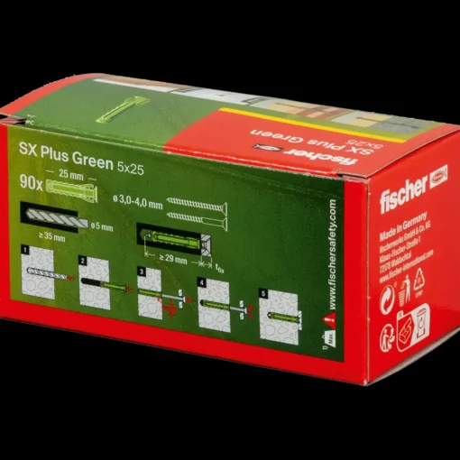 fischer SX Plus Green ekspansionsplug 5x25 mm 90 stk.