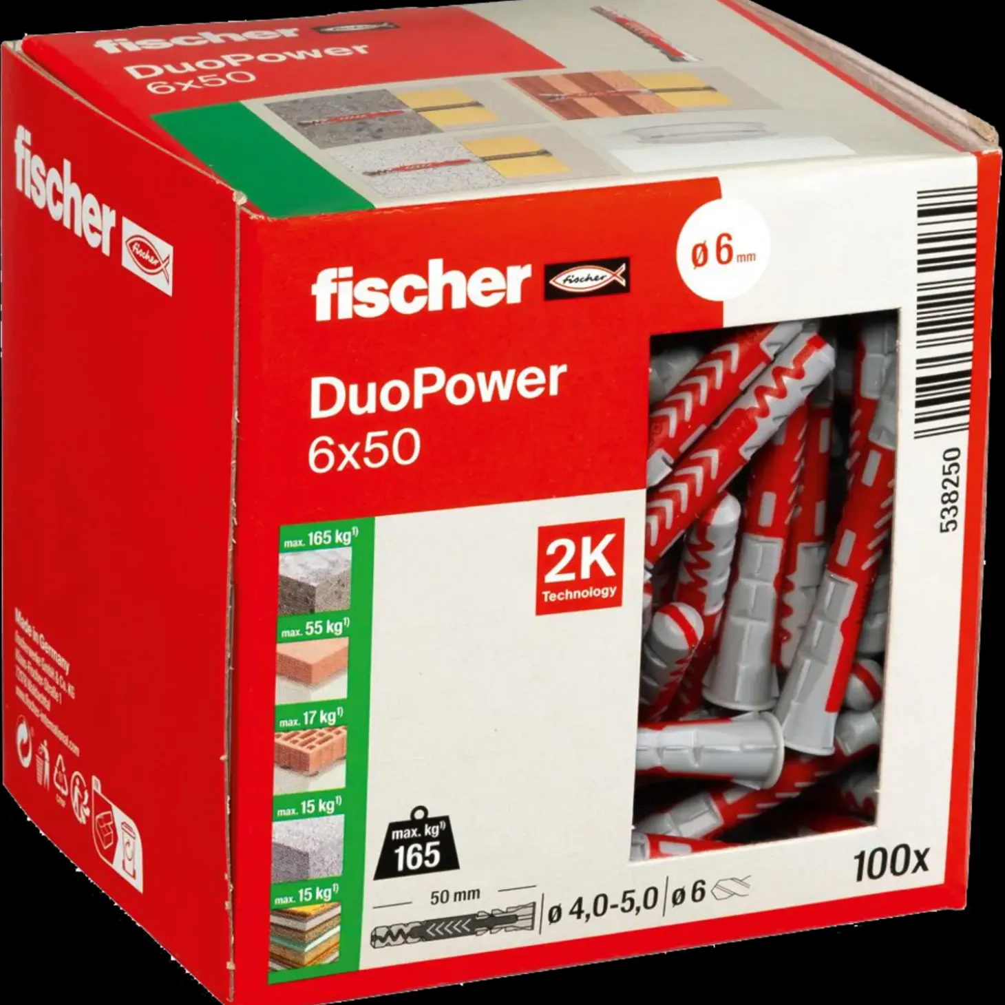 Fischer universaldybel duopower 6x50 DIY 100 stk