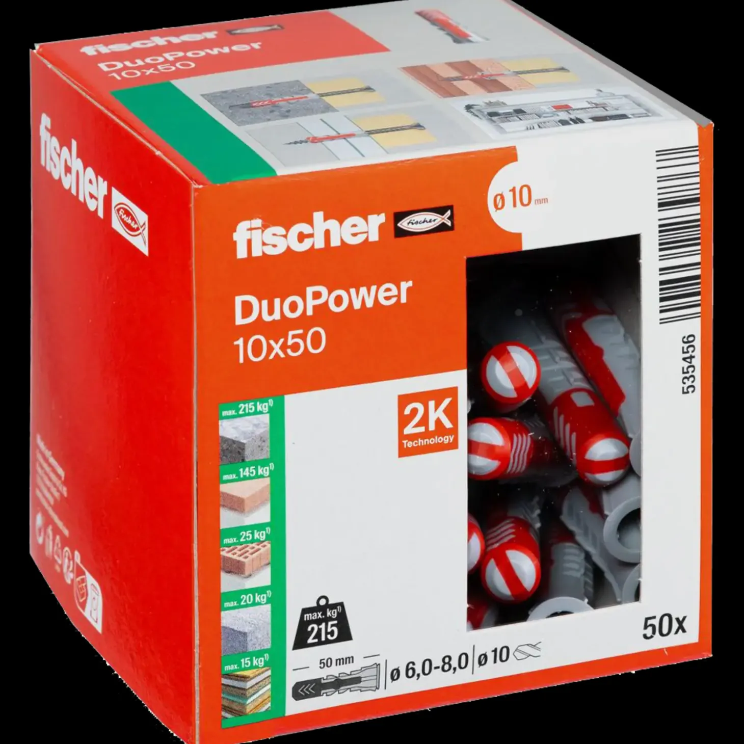 Fischer universaldybel duopower 10x50 DIY 50 stk