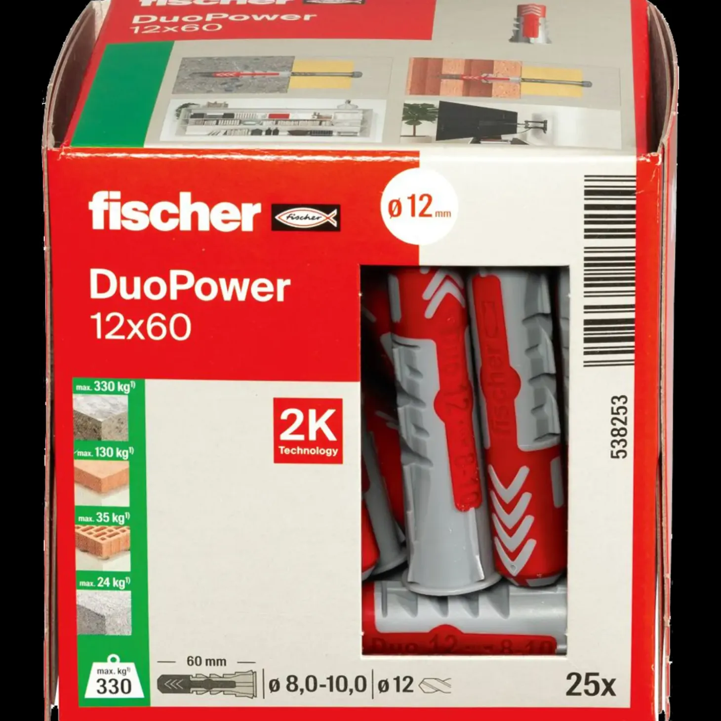 Fischer universaldybel duopower 12x60 25 stk