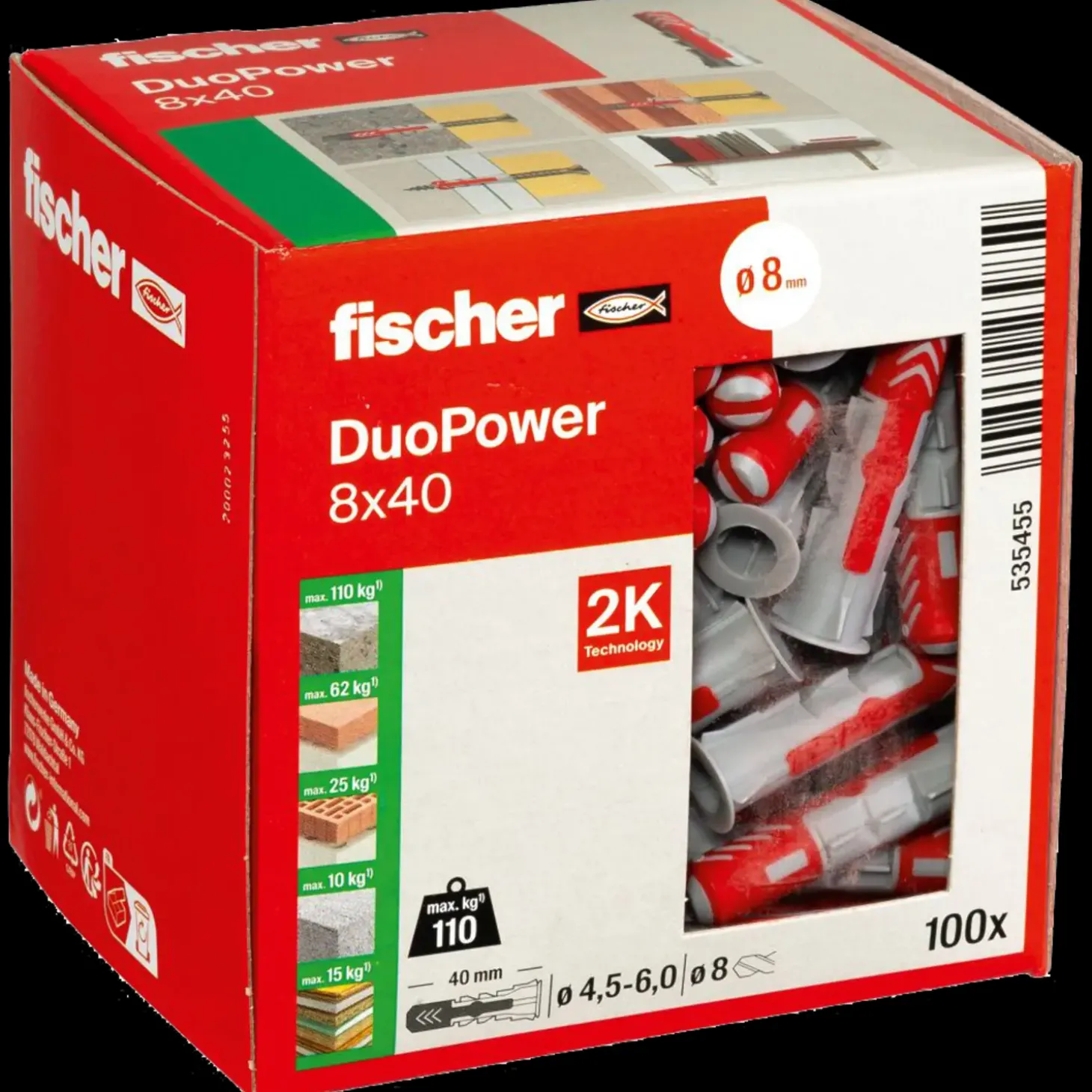 Fischer universaldybel duopower 8x40 DIY 100 stk
