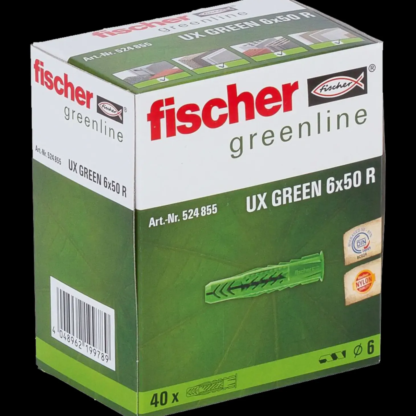 Fischer UX Green universaldyvel m/krave 6x35R 40 stk