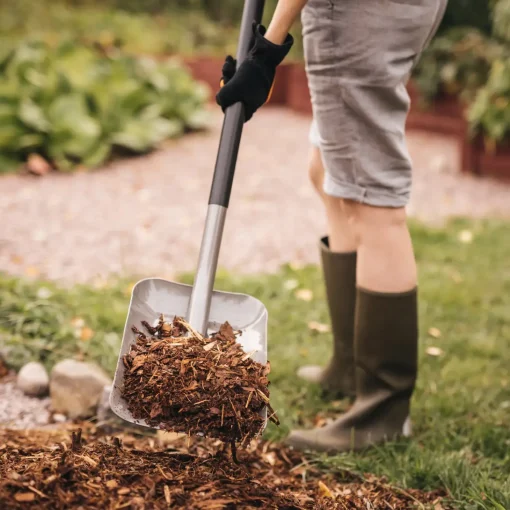 Fiskars Ergonomic skovl grå