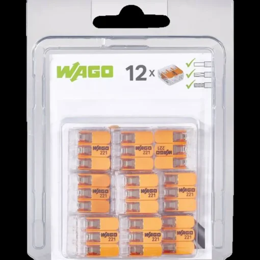 Fjeder samlemuffe 3x0,2-4 mm 12 stk orange