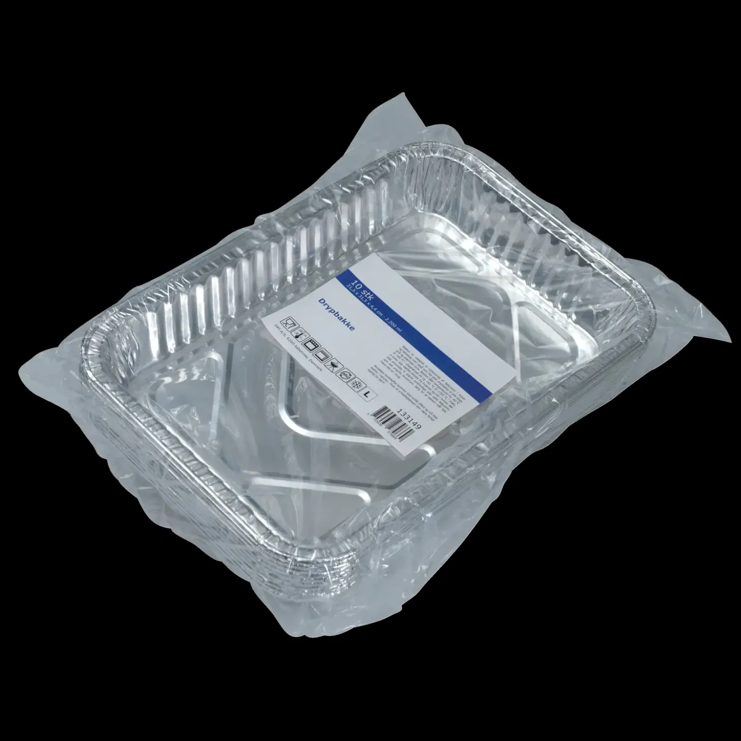 Foliebakke mellem 10-pak, 2400 ml