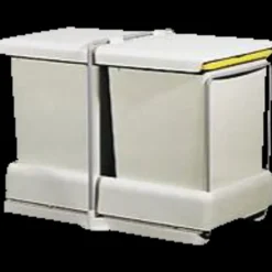 Fritstående affaldssystem med automatik 2x10,5 L hvid