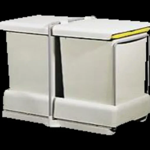 Fritstående affaldssystem med automatik 2x10,5 L hvid