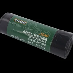 G. Funder affaldsposer m/snøreluk 20 l