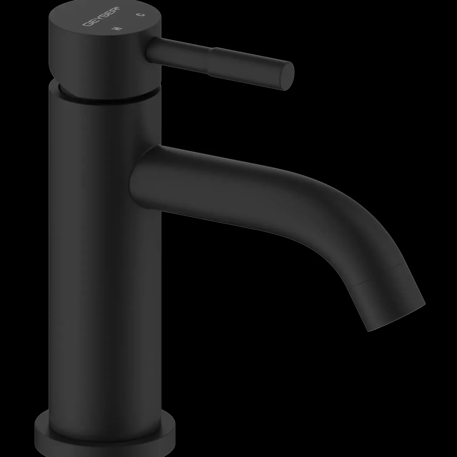 Geyser Delta håndvaskarmatur rustfrit stål mat sort