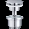 Geyser push bundventil 1 1/4" krom