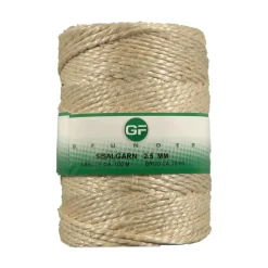 GF sisalgarn 100 m x 2,5 mm brudstyrke 70 kg