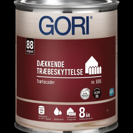GORI 605 dækkende træbeskyttelse hvid 5 L