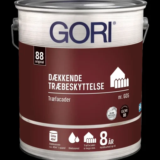 GORI 605 dækkende træbeskyttelse stengrå 5 L