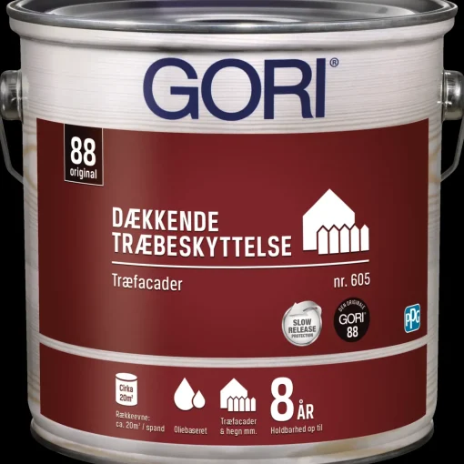 GORI 605 dækkende træbeskyttelse svenskrød 5 L