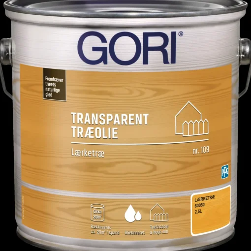 GORI 109 transparent træolie lærketræ 5 L