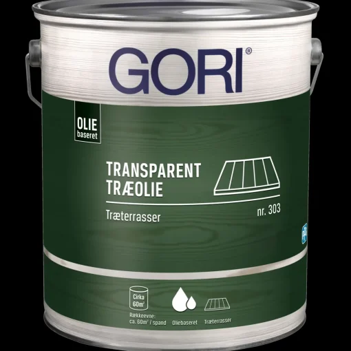 GORI 303 transparent træolie træterrasser pine 5 L