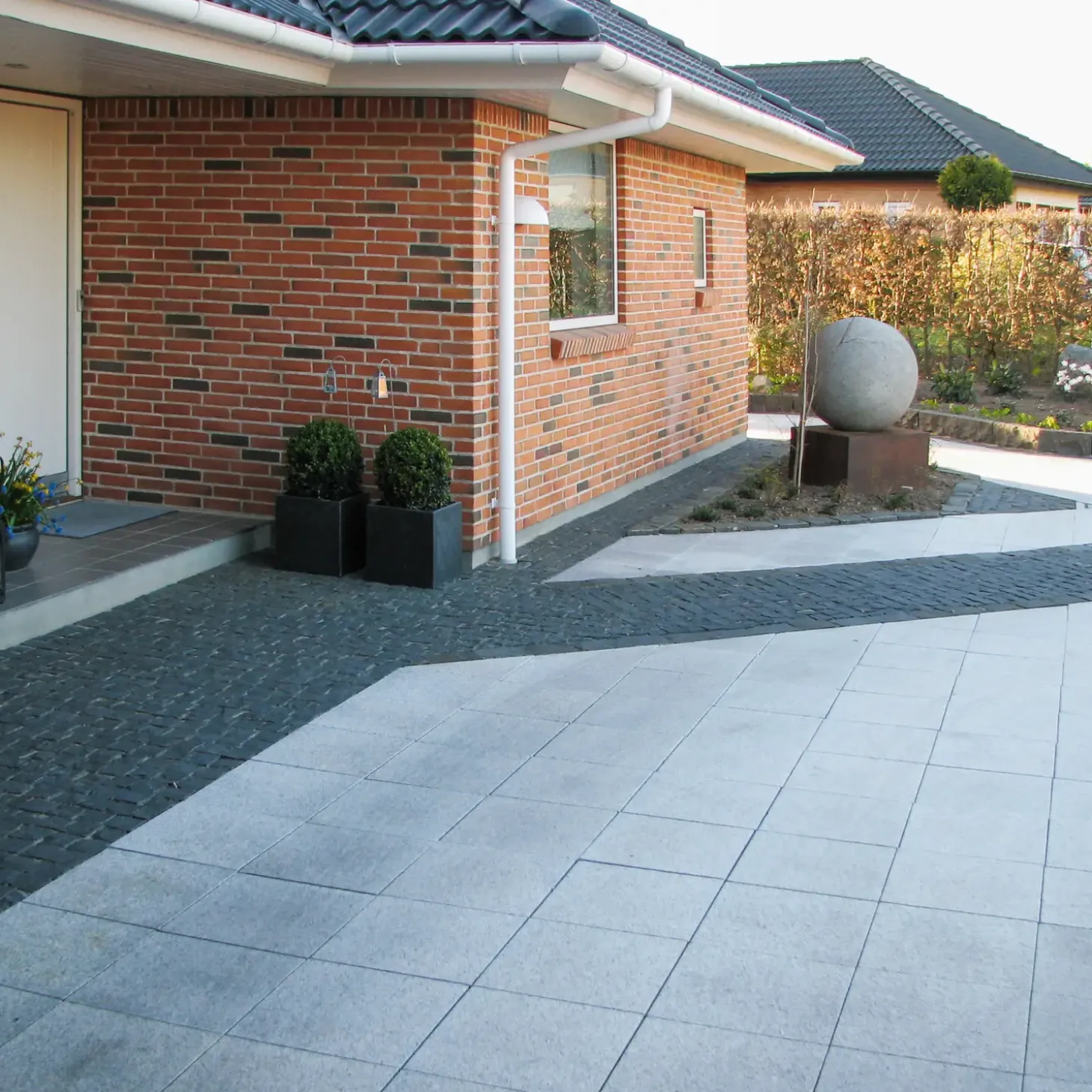 Granitflise Earl Grey 40x40x3 cm lysgrå