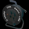 Gripo kabeltromle m/ 4 udtag og jord 33 m