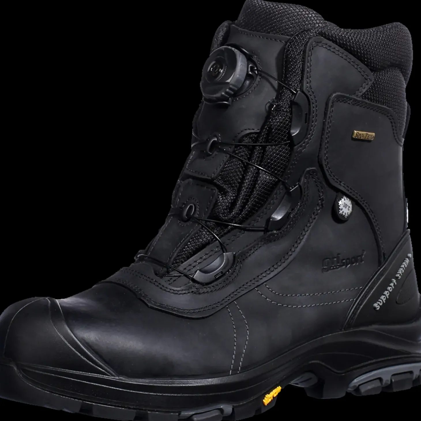 Grisport støvle med Boa lukning sort str. 41