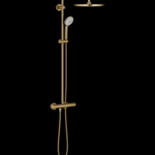 Grohe Euphoria brusesæt m/termostat børstet guld