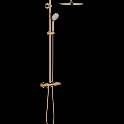 Grohe Euphoria brusesæt m/termostat poleret guld