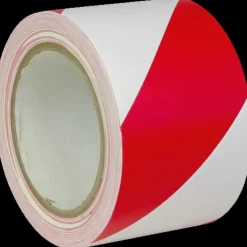 Gulvmarkeringstape 50 mm x 33 m rød/hvid