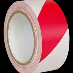 Gulvmarkeringstape 50 mm x 33 m rød/hvid