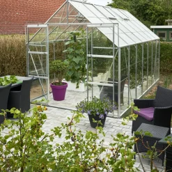 Halls Magnum 148 drivhus med hærdet glas, inkl. sokkel 11,5 m²