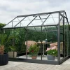 Halls Popular 86 drivhus sort med delt glas, inkl. sokkel 5,0 m²