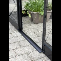 Halls Qube+ 816 drivhus sort med hærdet glas 13,0 m²