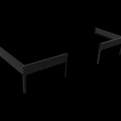 Halls Qube Lean-To 26 vægdrivhus sort med hærdet glas 1,2 m²