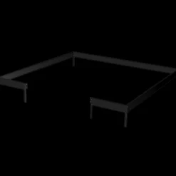 Halls Qube Square stålfundament sort