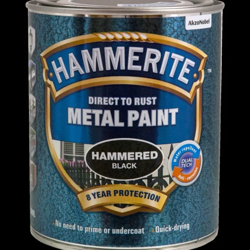 Hammerite effekt metalmaling sort 250 ml